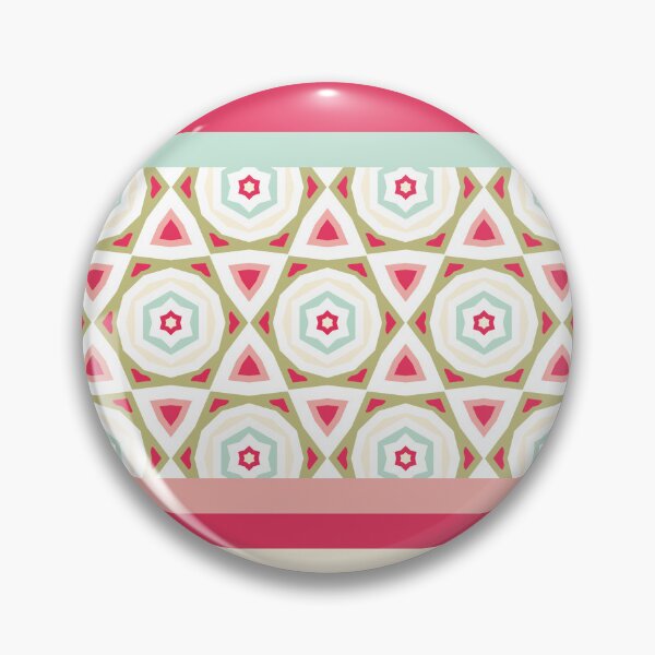 Item preview, Stripes Geometric Star Flowers Pattern Composition Nordic Color 03 designed and sold by Stefanie Boike.