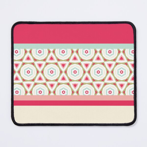 Item preview, Stripes Geometric Star Flowers Pattern Composition Nordic Color 03 designed and sold by Stefanie Boike.