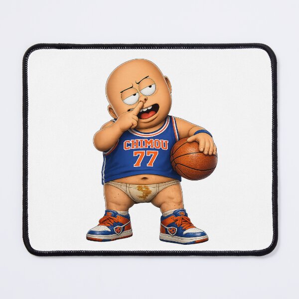 Aperçu de l'œuvre Funny Basket Player Cartoon – Basket Humor Design, Chimou Character, Perfect Gift for Basket Fans créée et vendue par WotanArt.