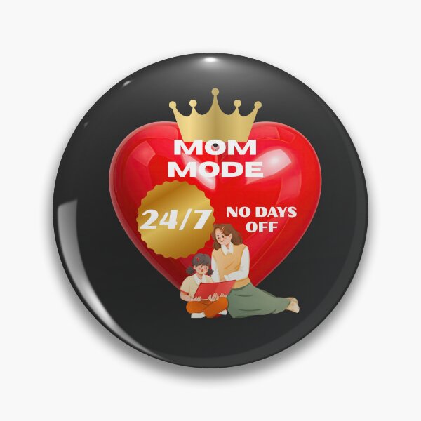 Artikelvorschau, T-Shirt-Design „24/7 Mama-Modus – Keine Pause“, Herzmotiv „Königin Mama“, süßes Geschenk für Mütter entworfen und verkauft von Palette _Vibes.