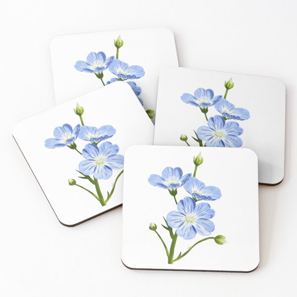 Item preview, Blue Flax Wildflowers Botanical Art Illustration designed and sold by RatnaSketch.
