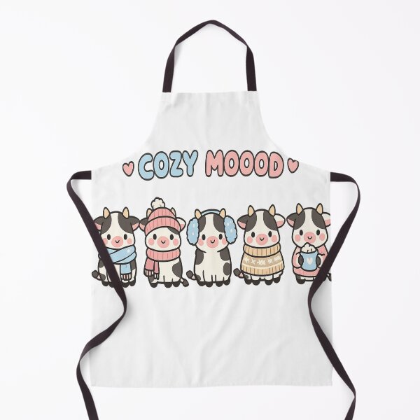 Item preview, Cozy Mooood Cow T-Shirt – Cute Kawaii Winter Cow Cartoon Design designed and sold by Amitabr14.