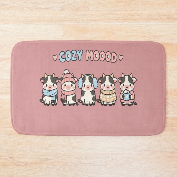 Item preview, Cozy Mooood Cow T-Shirt – Cute Kawaii Winter Cow Cartoon Design designed and sold by Amitabr14.