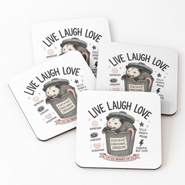 Item preview, Live Laugh Love Opossum Funny Meme Shirt – Chaotic Emotional Possum Aesthetic, Sarcastic Cute Animal Humor Design designed and sold by jutharat456.