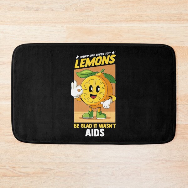 Item preview, When life gives you lemons dark humor retro lemon (on dark colors) designed and sold by messy-nessie.