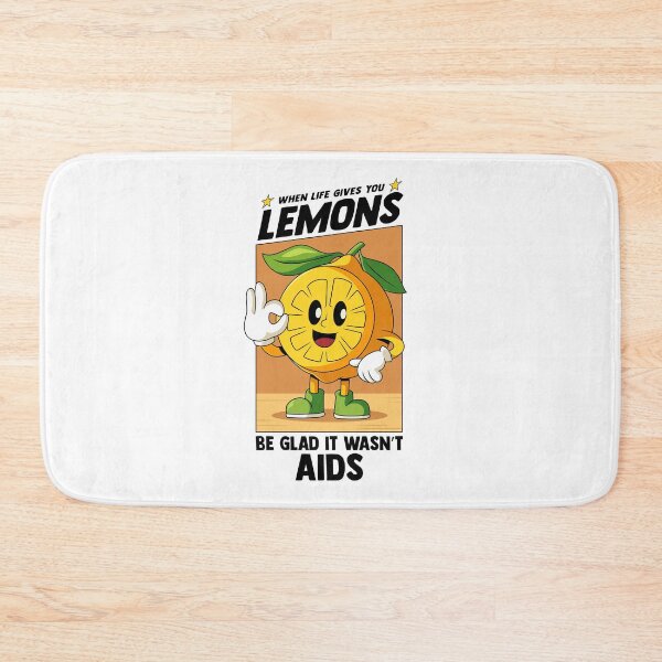 Item preview, When Life Gives you lemons dark humor retro lemon (on light colors) designed and sold by messy-nessie.
