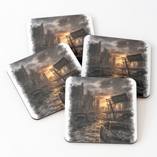 Item preview, Post-Apocalyptic City Ruins at Dusk designed and sold by 216031.