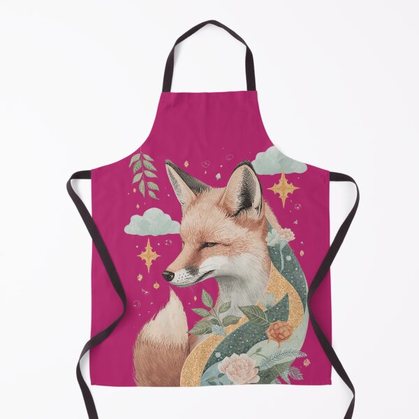 Item preview, Fox surrounded by stars and leaves designed and sold by Art70shop.