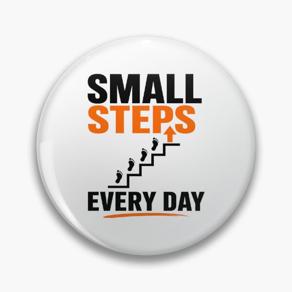 Item preview, Small Steps Every Day Motivational Progress Quote Minimal Design designed and sold by Lovestickerco.