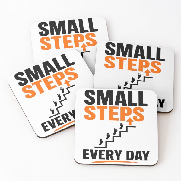 Item preview, Small Steps Every Day Motivational Progress Quote Minimal Design designed and sold by Lovestickerco.