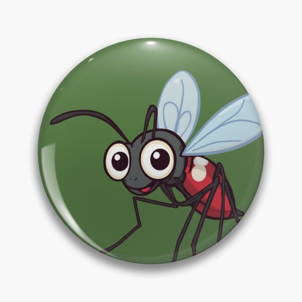 Item preview, Smiling red mosquito with two large wings designed and sold by Art70shop.