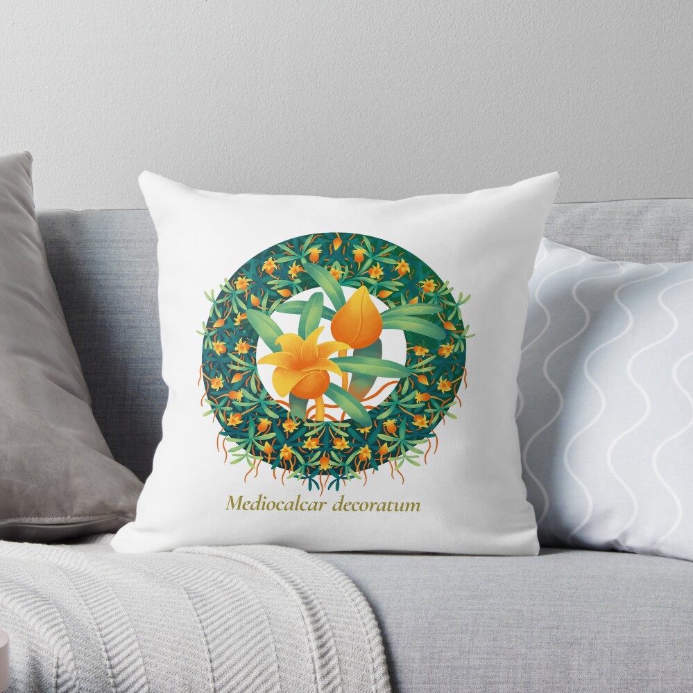 The Circles of Life: Mediocalcar decoratum Throw Pillow