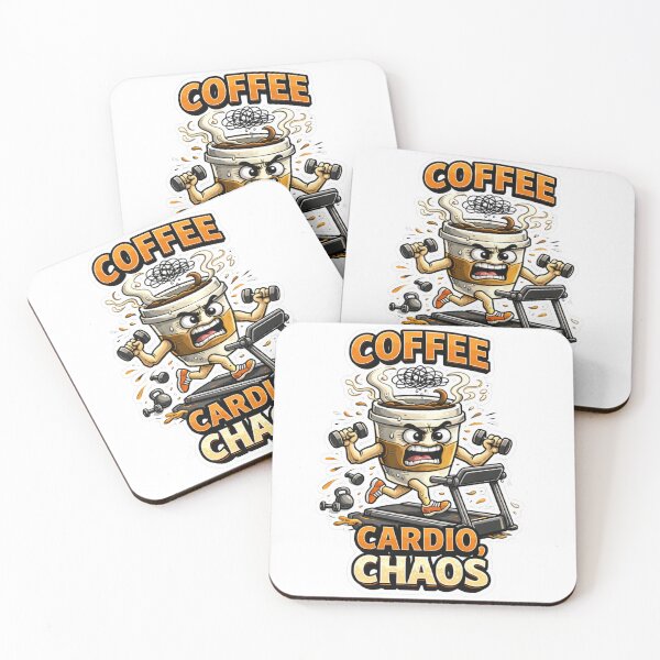 Item preview, Coffee Cardio Chaos Shirt – Funny Gym Coffee Lover Tee | Fitness Humor Workout Graphic | Caffeine Gym Life Design designed and sold by Psychlee Best Finds.