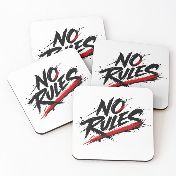 Item preview, No Rules – Bold Graffiti Brush Typography with Red Slash designed and sold by KPDesignLab.