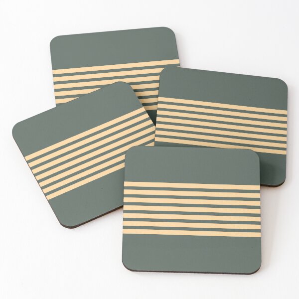 Item preview, Feldgrau & caramel horizontal lines designed and sold by Mint + Midnight.