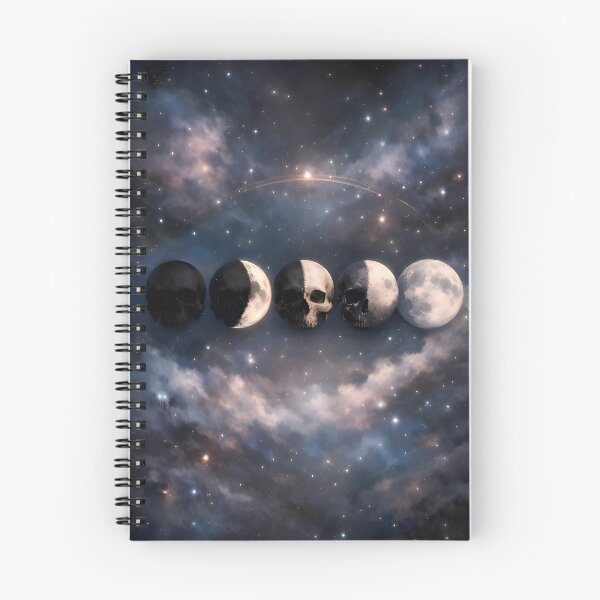 Item preview, Phases of the Bone | Minimalist Lunar Skull & Moon Phase Vector Art designed and sold by Studio77-Gothic.