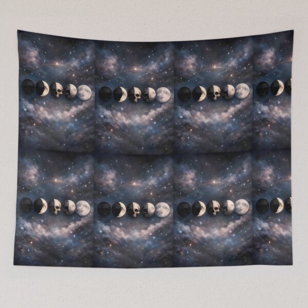 Item preview, Phases of the Bone | Minimalist Lunar Skull & Moon Phase Vector Art designed and sold by Studio77-Gothic.