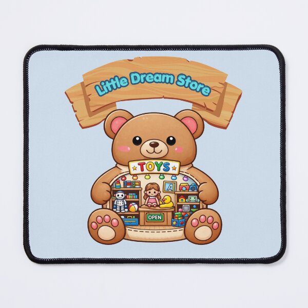 Item preview, Little Dream Store - Cute Teddy Bear Toy Shop Illustration designed and sold by Soluna Studio.