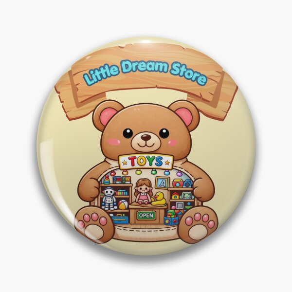 Item preview, Little Dream Store - Cute Teddy Bear Toy Shop Illustration designed and sold by Soluna Studio.