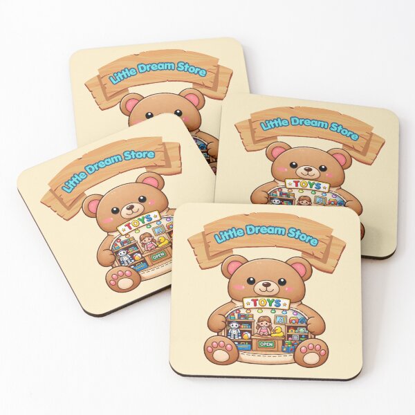 Item preview, Little Dream Store - Cute Teddy Bear Toy Shop Illustration designed and sold by Soluna Studio.