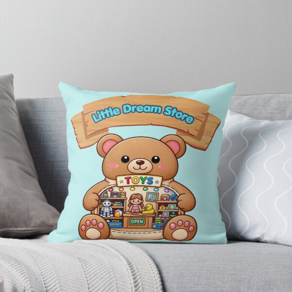 Item preview, Little Dream Store - Cute Teddy Bear Toy Shop Illustration designed and sold by Soluna Studio.