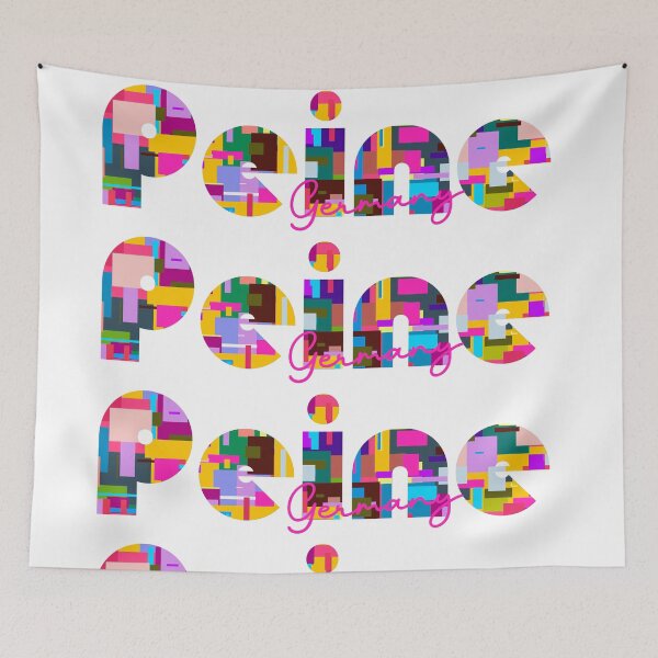 Item preview, Peine, Alemania, Arte tipográfico abstracto y vibrante de la ciudad designed and sold by Wanderful-roads.
