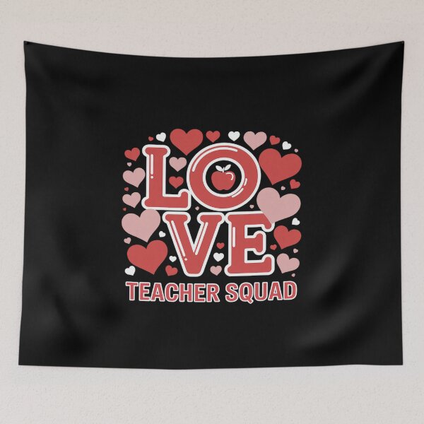Aperçu de l'œuvre T-shirt « Love Teacher Squad » pour hommes et femmes, équipe d'enseignants créée et vendue par grounabslaninal.
