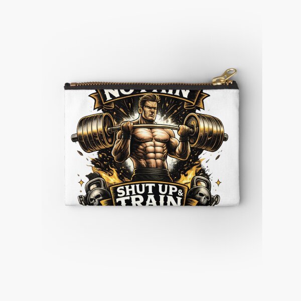 Item preview, No Pain No Gain Gym Workout T-Shirt Design | Shut Up and Train Fitness Motivation Tee | Bodybuilding Gym Apparel USA designed and sold by UrbanEchoHub.