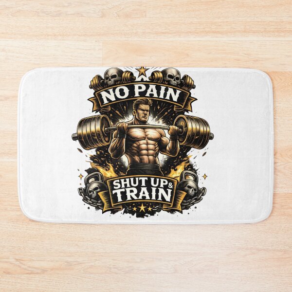 Item preview, No Pain No Gain Gym Workout T-Shirt Design | Shut Up and Train Fitness Motivation Tee | Bodybuilding Gym Apparel USA designed and sold by UrbanEchoHub.