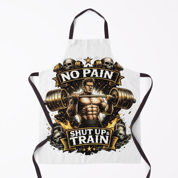 Item preview, No Pain No Gain Gym Workout T-Shirt Design | Shut Up and Train Fitness Motivation Tee | Bodybuilding Gym Apparel USA designed and sold by UrbanEchoHub.