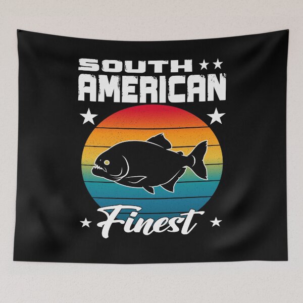 Item preview, South American Finest Piranha Shirt Vintage South American Roots Retro Fish Design designed and sold by Jt41.