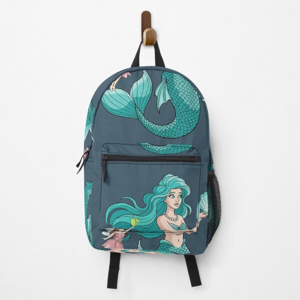 Item preview, Blue mermaid accompanied by her pink fairy designed and sold by Art70shop.