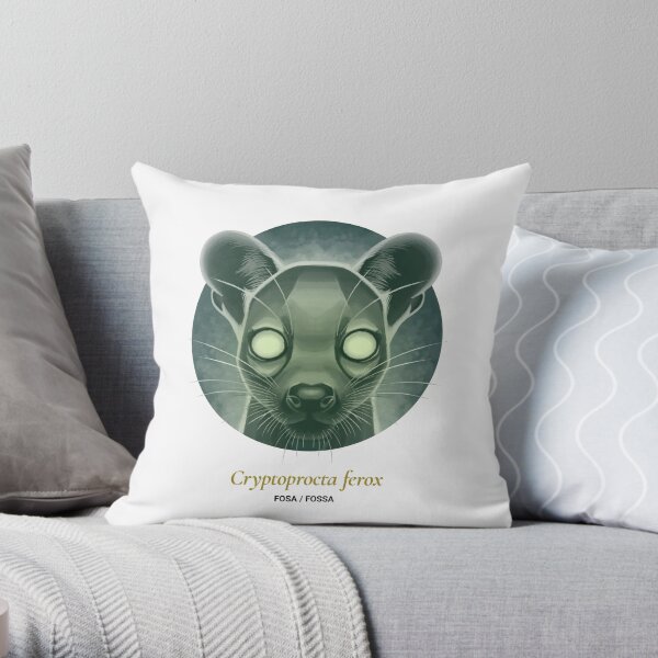 The Circles of Life: Fosa / Fossa Throw Pillow