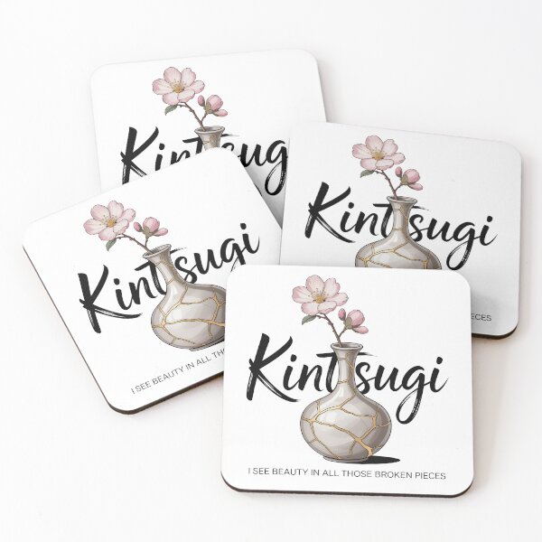 Item preview, Kintsugi Vase with Sakura – Beauty in Broken Pieces Japanese Aesthetic designed and sold by ArcticFoxStudio.