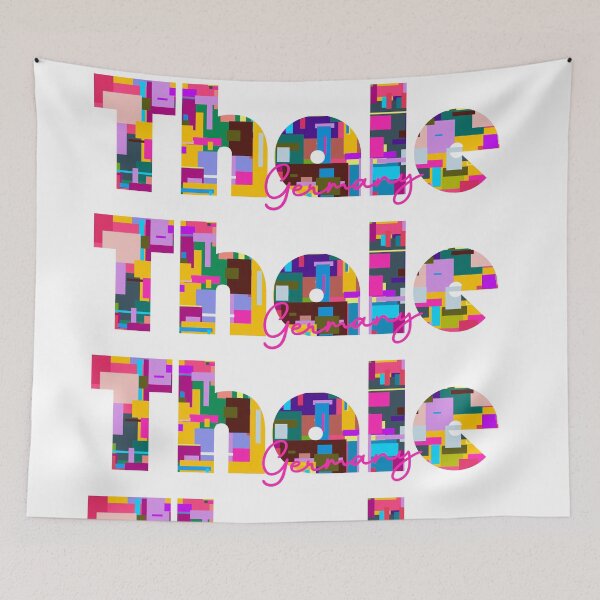 Item preview, Thale, Germany, Vibrant Abstract City Typography Art designed and sold by Wanderful-roads.