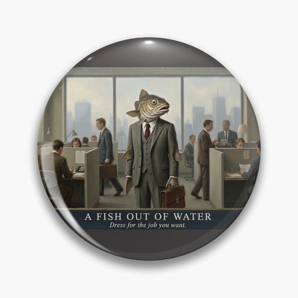 Item preview, Fish Out of Water – Surreal Office Humor & Corporate Satire designed and sold by SammyMorry.