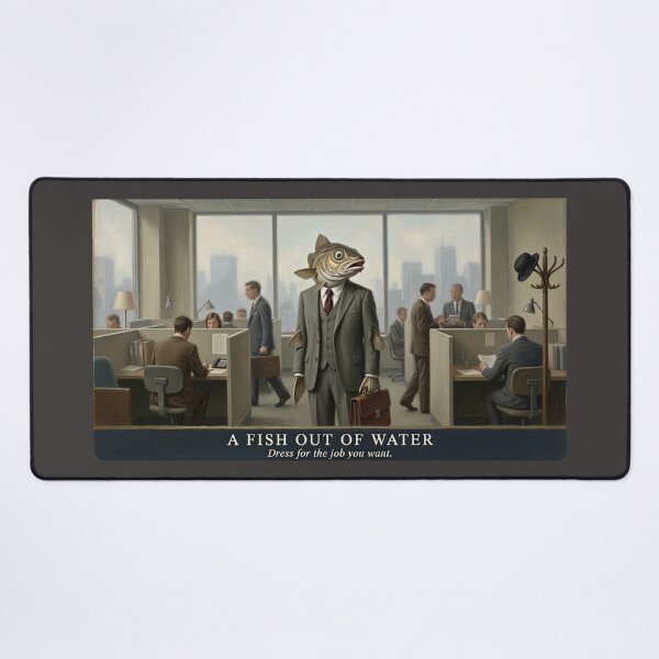 Item preview, Fish Out of Water – Surreal Office Humor & Corporate Satire designed and sold by SammyMorry.