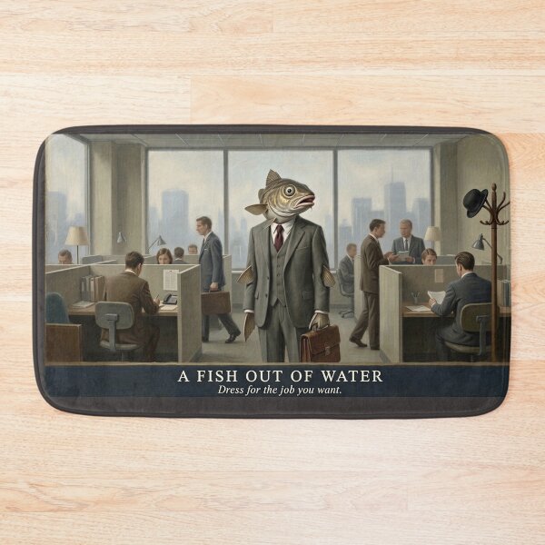 Item preview, Fish Out of Water – Surreal Office Humor & Corporate Satire designed and sold by SammyMorry.