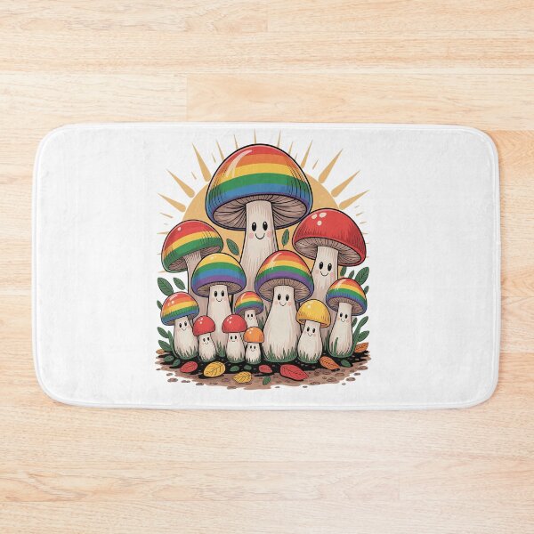 Artikelvorschau, Pride Mushroom Cottagecore LGBT Flagge Schwuler Regenbogen entworfen und verkauft von grounabslaninal.