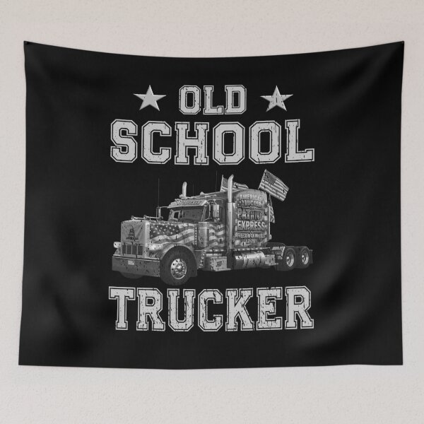 Item preview, Old School Trucker Shirt American Truck Driver Patriotic Semi Truck Design designed and sold by Jt41.