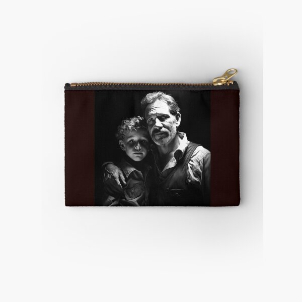 Item preview, Father and Son Portrait Black and White Family Art designed and sold by inkoutninja.