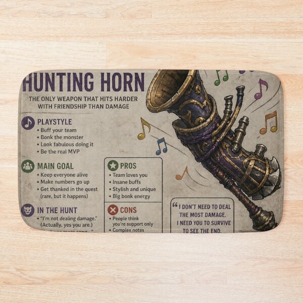 Item preview, Monster Hunter Cuerno de Caza designed and sold by CharmingFlowers.