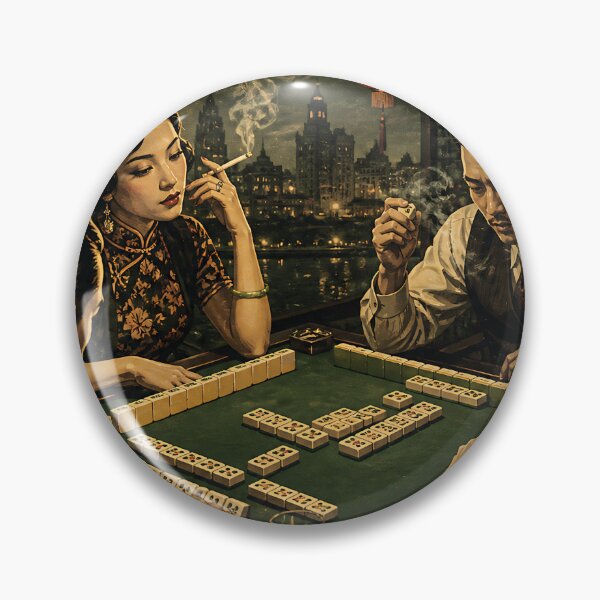 Item preview, Mahjong Retro Casino | 1920s Shanghai Vibe designed and sold by Funny Vintage Stickers And T-Shirts.