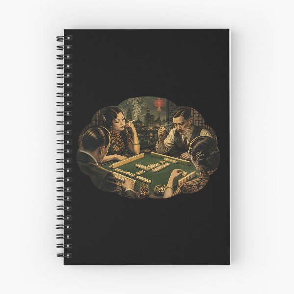 Item preview, Mahjong Retro Casino | 1920s Shanghai Vibe designed and sold by Funny Vintage Stickers And T-Shirts.