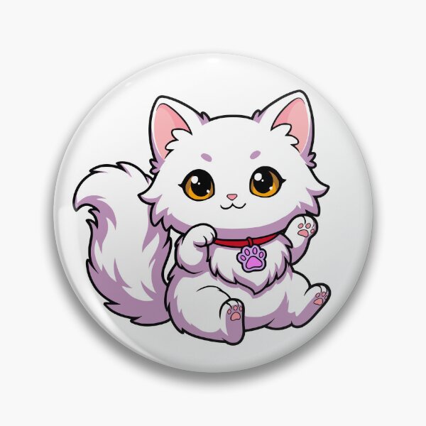 Item preview, Cute White Anggora Cat Lucky Waving Kawaii Chibi Kitten designed and sold by el.azraq.