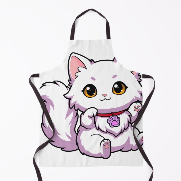 Item preview, Cute White Anggora Cat Lucky Waving Kawaii Chibi Kitten designed and sold by el.azraq.