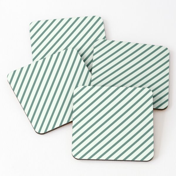 Item preview, Hooker's green & honey dew diagonal lines designed and sold by Mint + Midnight.