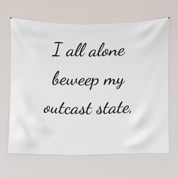 Item preview, "I all alone beweep my outcast state," - handwriting black designed and sold by ariksworld.