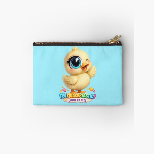 Item preview, 3D Cute Pastel Duck Big Eye Funny Cartoon Character with Quote designed and sold by Nusha Creations.