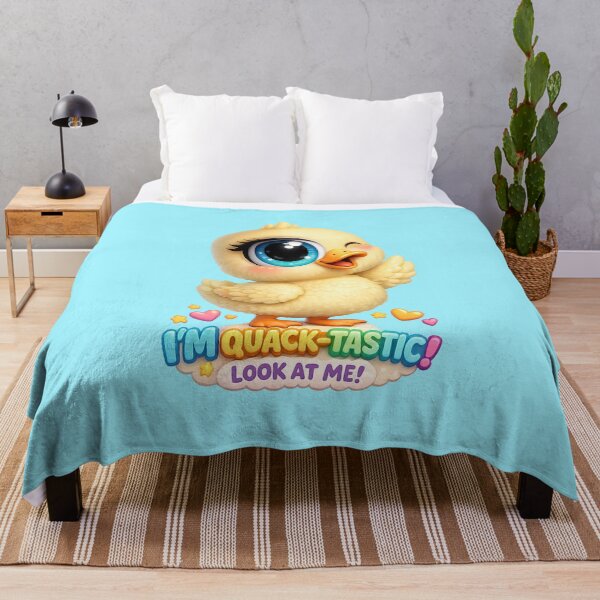 Item preview, 3D Cute Pastel Duck Big Eye Funny Cartoon Character with Quote designed and sold by Nusha Creations.
